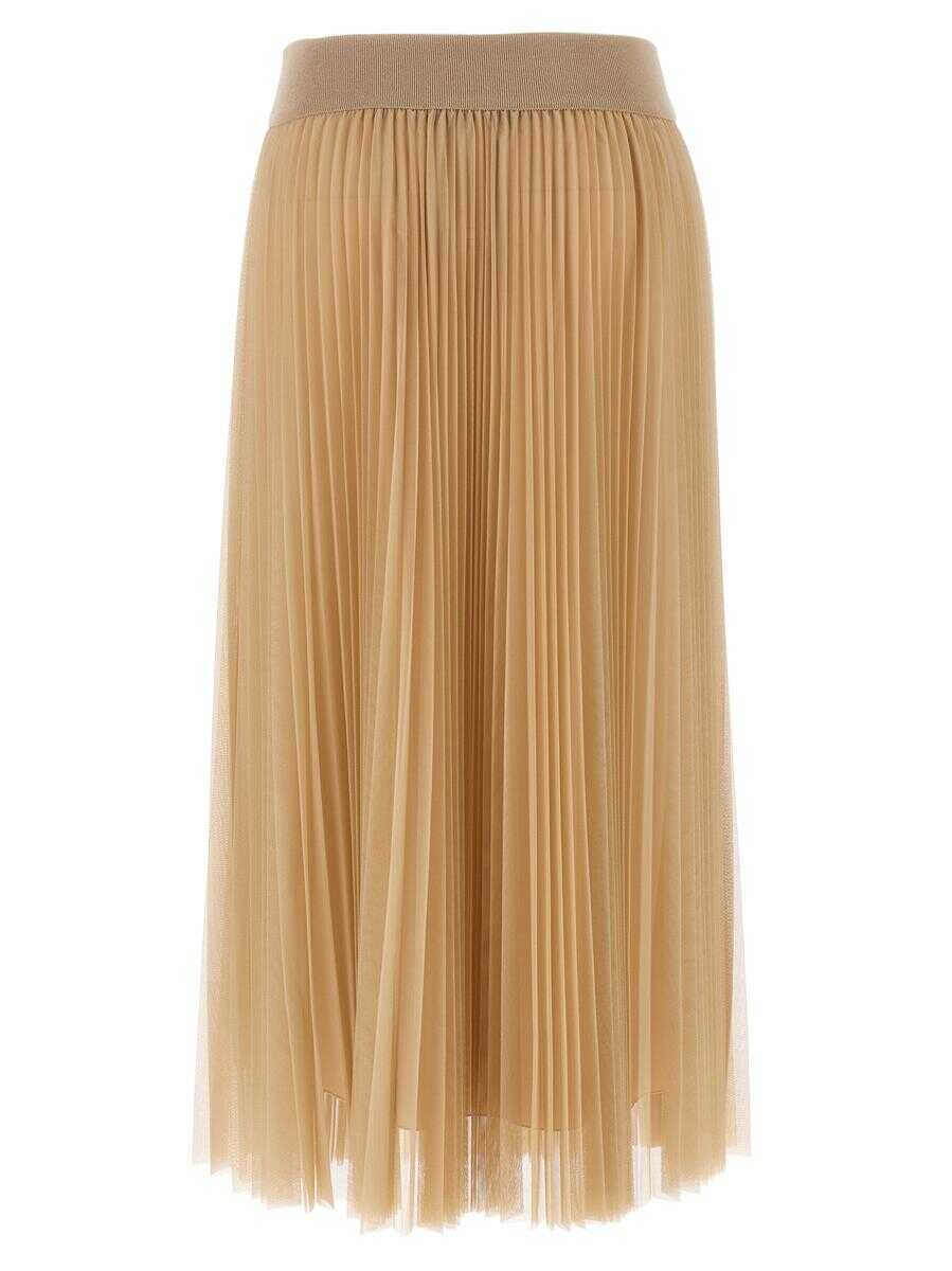 Fuste Fabiana Filippi Fabiana Filippi Pleated Skirt Beige Femei (BM 18529059) 2