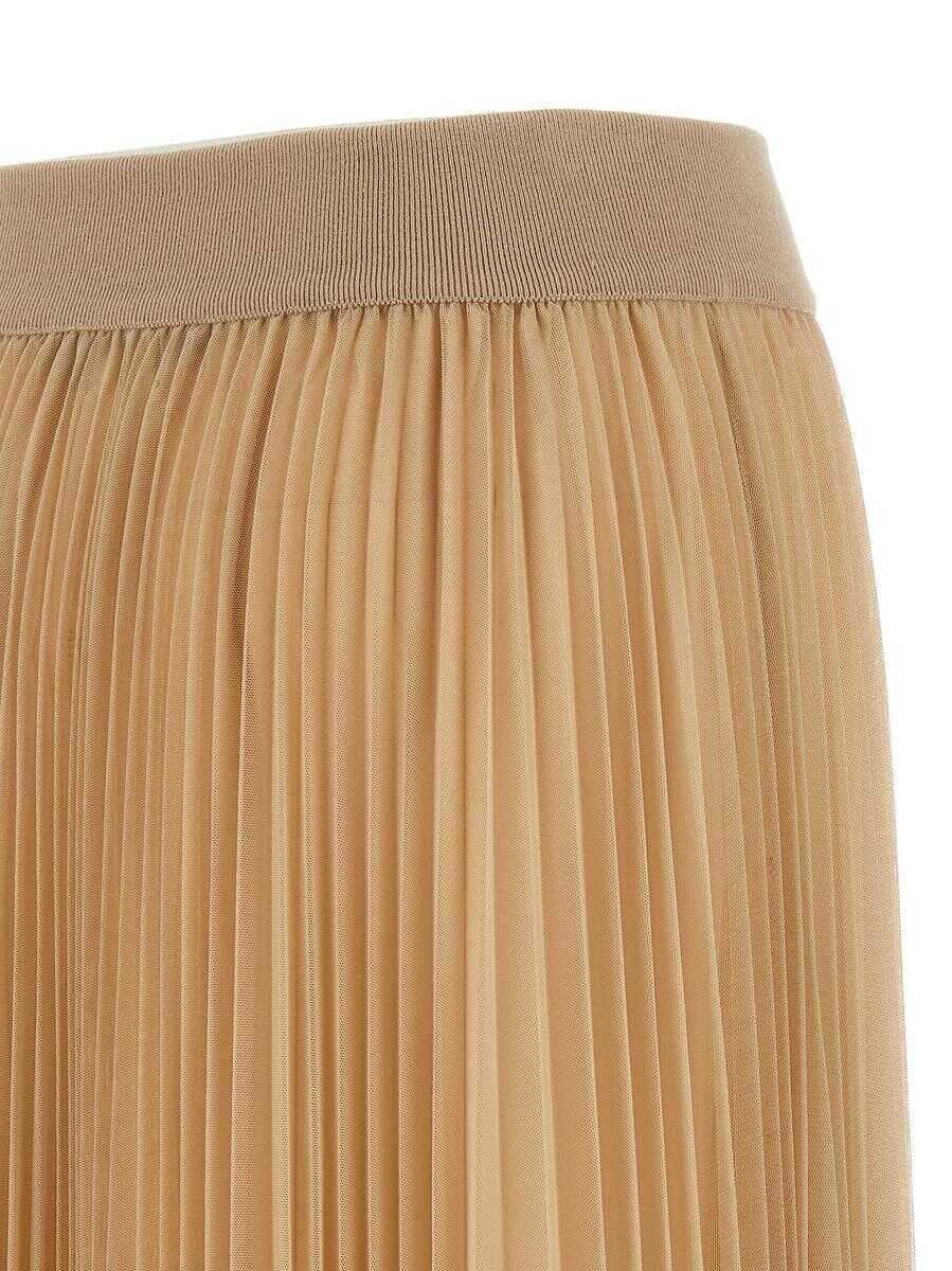 Fuste Fabiana Filippi Fabiana Filippi Pleated Skirt Beige Femei (BM 18529059) 4