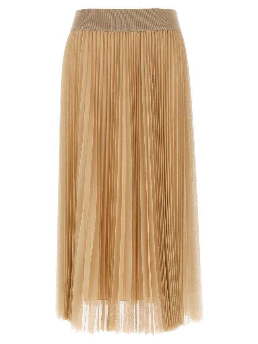 Fuste Fabiana Filippi Fabiana Filippi Pleated Skirt Beige Femei (BM 18529059) 1