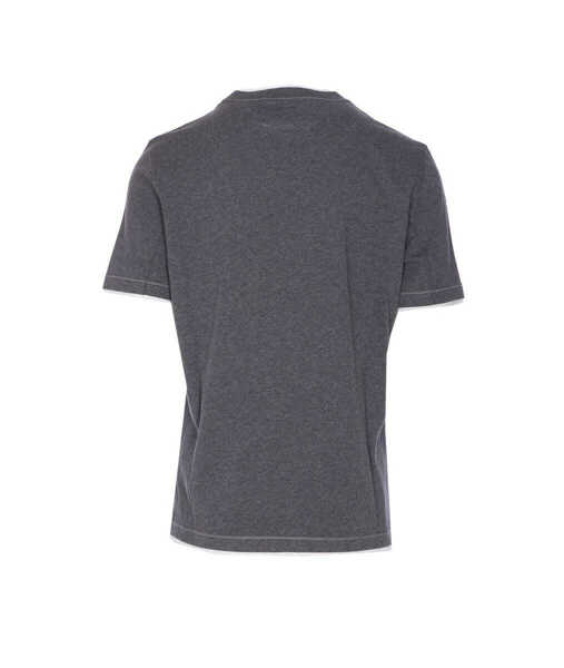 Topuri Brunello Cucinelli Brunello Cucinelli T-Shirts And Polos GREY Barbati (BM 18529653) 4