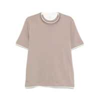 Tricouri Brunello Cucinelli Double Layer T-Shirt Barbati