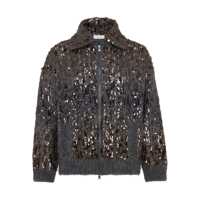 Cardigane Brunello Cucinelli 'Dazzling Dégradé Embroidery' Cardigan Femei
