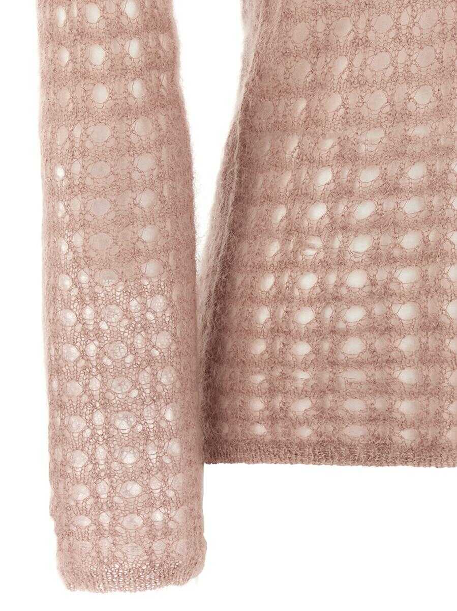 Pulovere Fabiana Filippi Fabiana Filippi Crochet Sweater PINK Femei (BM 18529719) 4