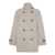 Brunello Cucinelli Beige Double-Breasted  Coat With High Neck And Wooden Buttons In Wool And Cashmere Woman Beige