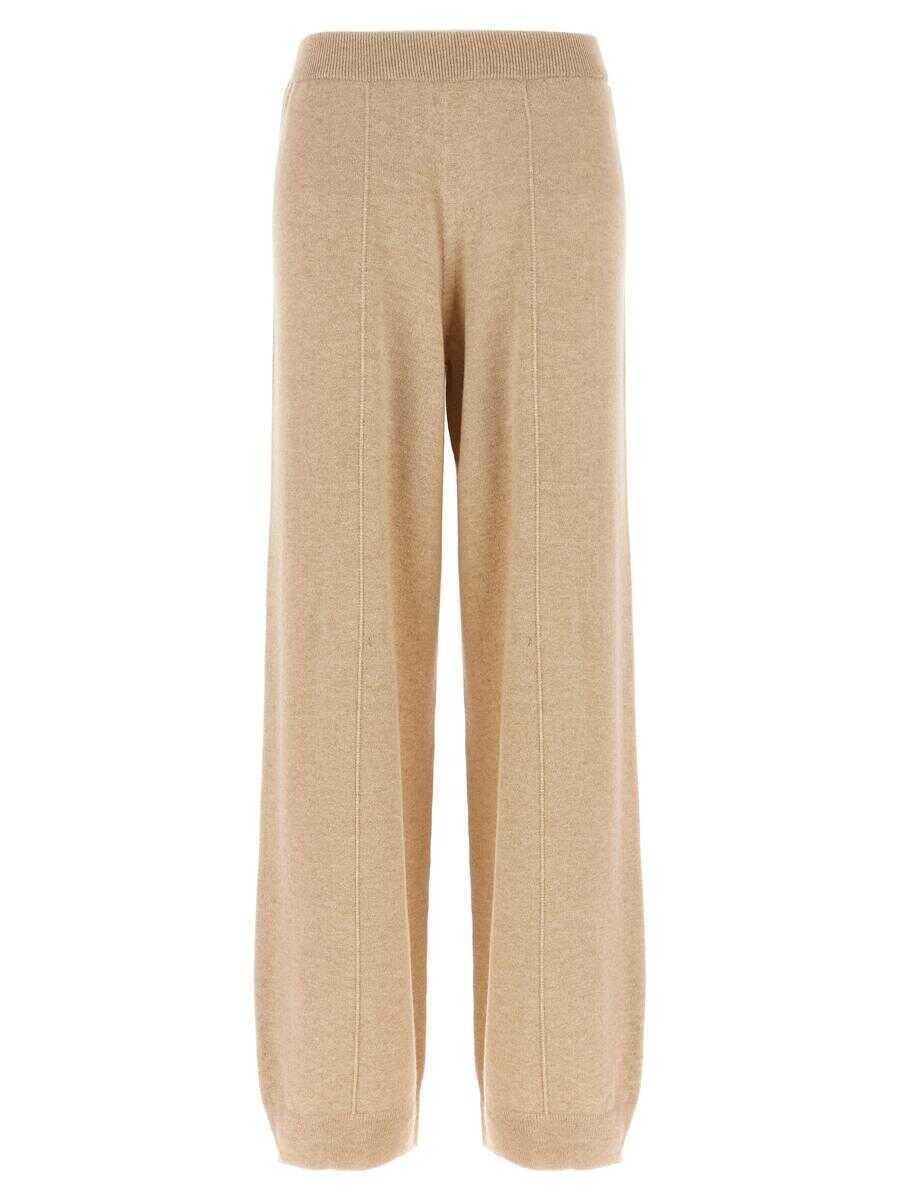 Pantaloni casual Fabiana Filippi Fabiana Filippi Jewel Detail Pants Beige Femei (BM 18530097) 1