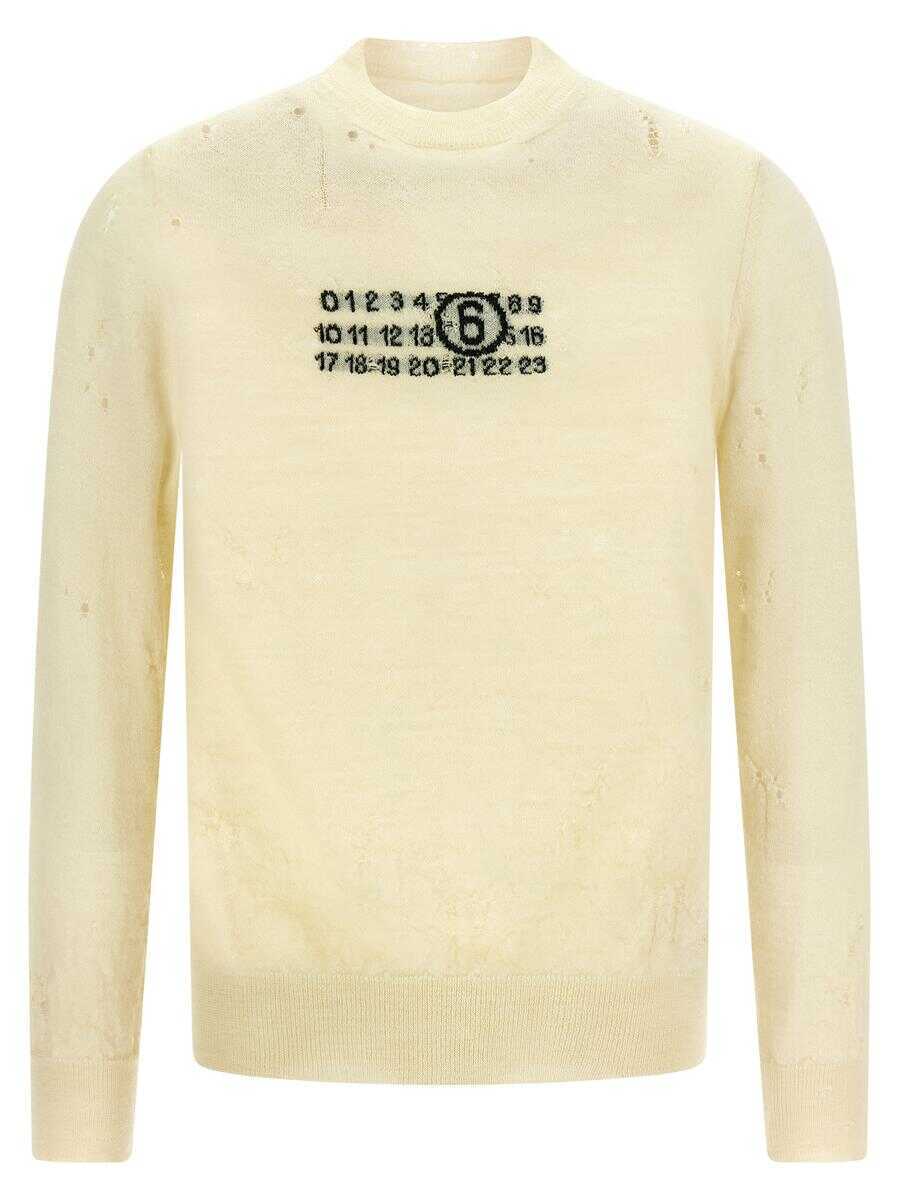 Pulovere MM6 Maison Margiela MM6 Maison Margiela Numeric Signature Mm6 Sweater Beige Barbati (BM 18530367) 1