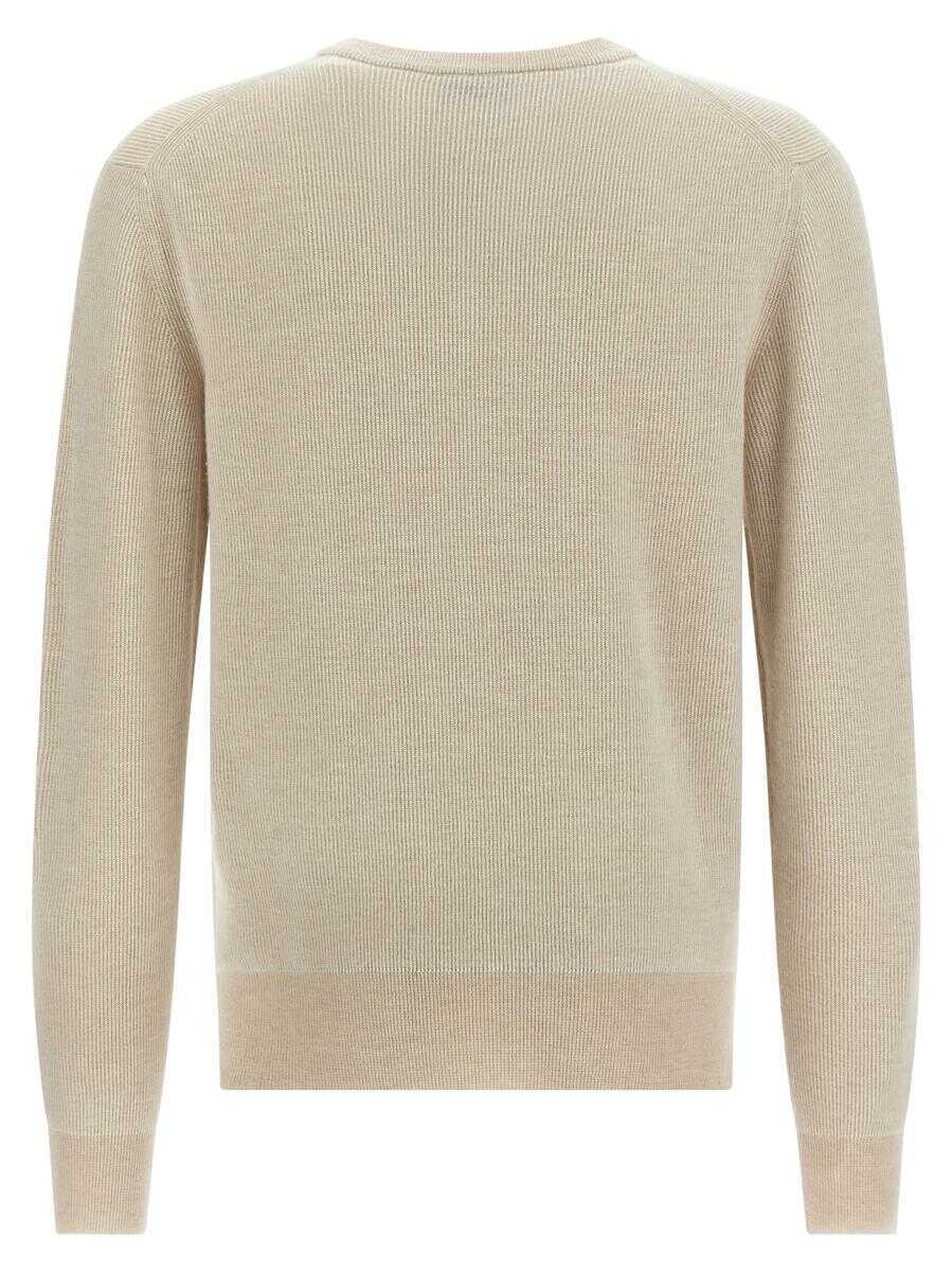 Pulovere BRIONI Brioni Ribbed Sweater Beige Barbati (BM 18530517) 2