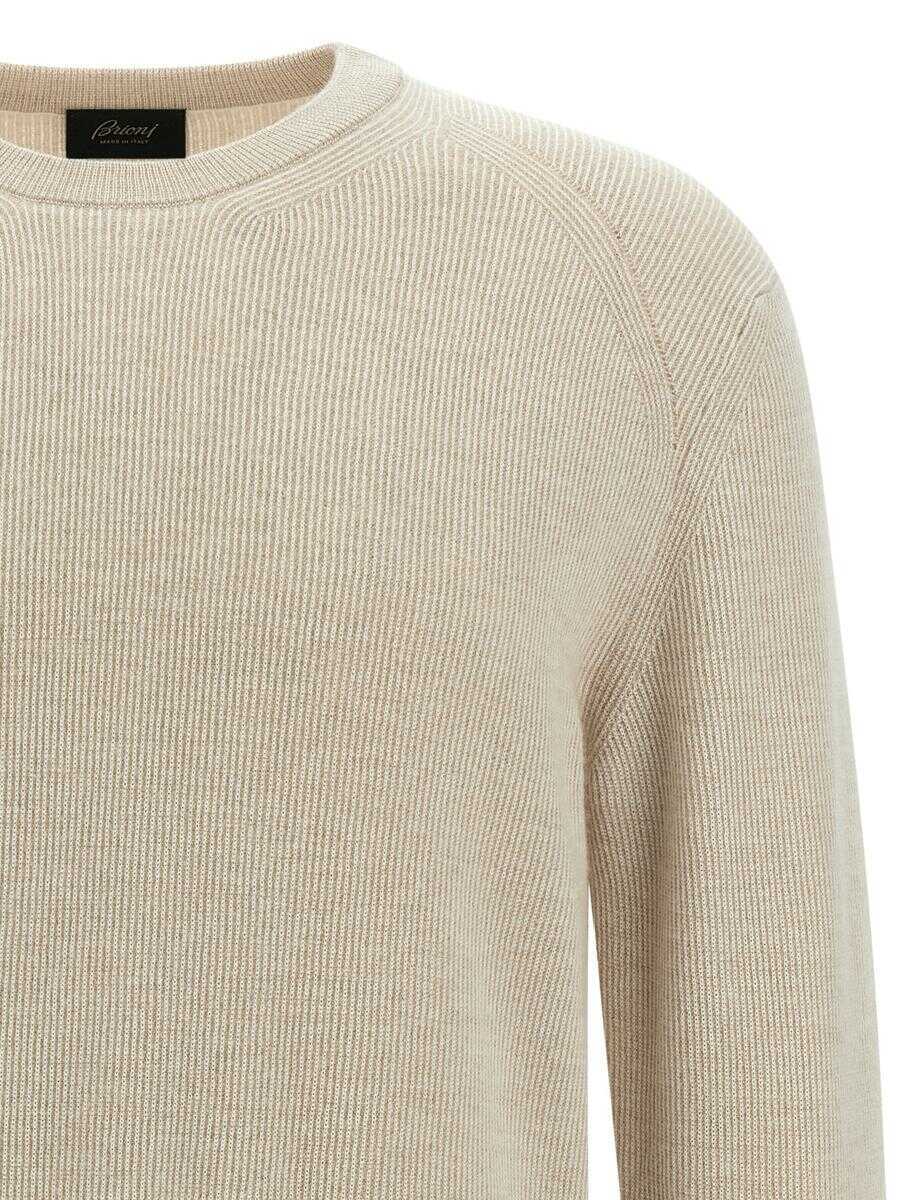 Pulovere BRIONI Brioni Ribbed Sweater Beige Barbati (BM 18530517) 3