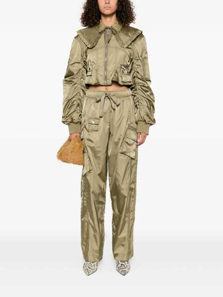 Pantaloni casual Ganni Ganni Nylon Oversize Trousers GREEN Femei (BM 18530604) 2