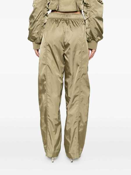 Pantaloni casual Ganni Ganni Nylon Oversize Trousers GREEN Femei (BM 18530604) 4