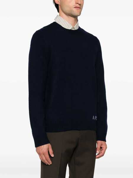 Pulovere A.P.C. A.P.C. Pull Edward DARK NAVY Barbati (BM 18530718) 3