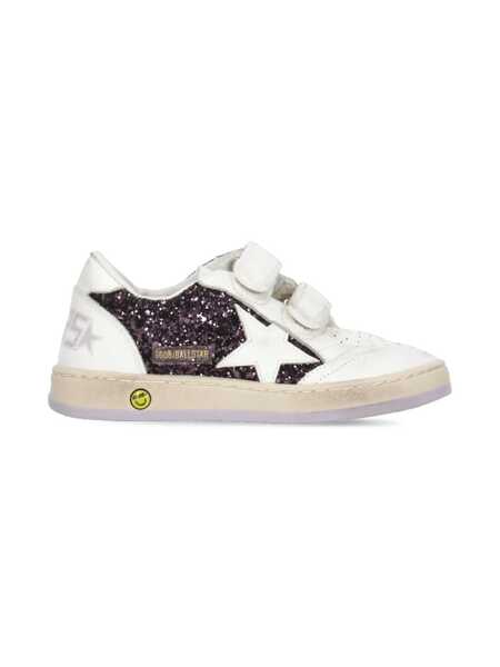 Sneakers Golden Goose BALLSTAR STRAP GLITTER UPPER LEATHER TOE STRAP STAR HEEL AND SPUR SNEAKERS Purple Fete (BM 18530841) 2