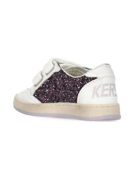 Sneakers Golden Goose BALLSTAR STRAP GLITTER UPPER LEATHER TOE STRAP STAR HEEL AND SPUR SNEAKERS Purple Fete (BM 18530841) 3