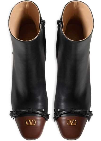 Bocanci casual Valentino Garavani Valet Du Roi Bootie NERO-LIGHT COFFEE Femei (BM 18530935) 4