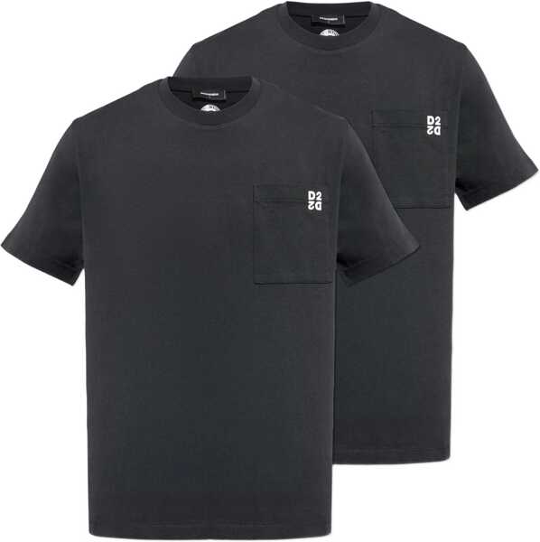 Tricouri DSQUARED2 Twin Pack T-Shirt BLACK Barbati (BM 18530977) 1