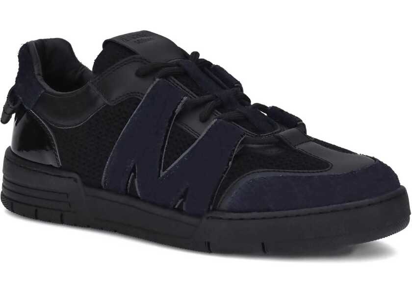 Sneakers Moschino Leather and mesh Sneakers NEROBLUNERONERONERO Femei (BM 18530989) 2