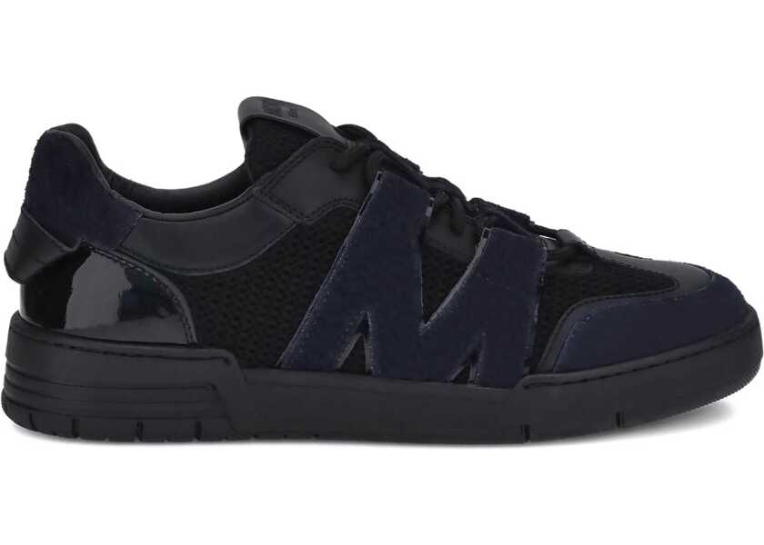 Sneakers Moschino Leather and mesh Sneakers NEROBLUNERONERONERO Femei (BM 18530989) 1