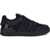 Moschino Leather and mesh Sneakers NERO+BLU+NERO+NERO+NERO