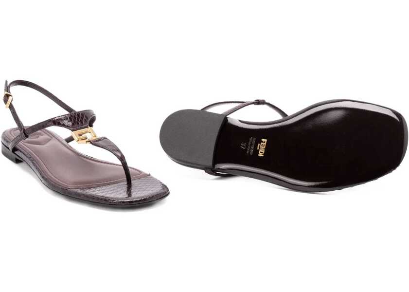 Sandale Fendi FFold Sandals BLACK PURPLE Femei (BM 18531001) 2