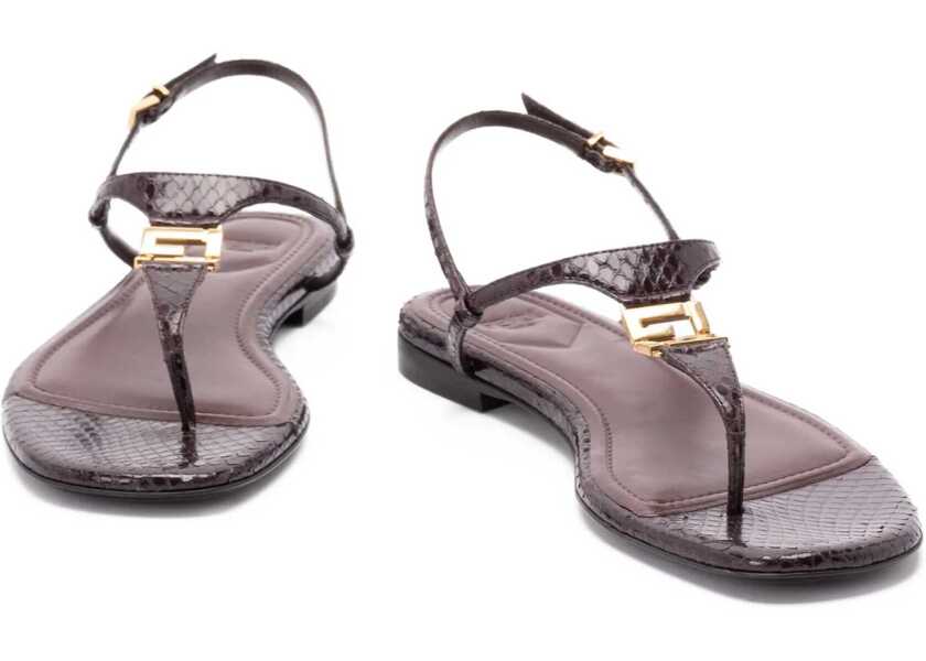 Sandale Fendi FFold Sandals BLACK PURPLE Femei (BM 18531001) 4