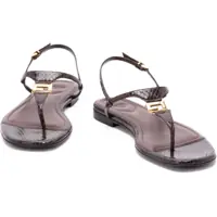 Sandale Dama - Sandale Fendi FFold Sandals BLACK PURPLE Femei (BM 18531001) - B-mall.ro