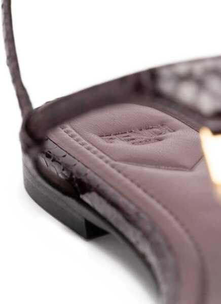 Sandale Fendi FFold Sandals BLACK PURPLE Femei (BM 18531001) 5