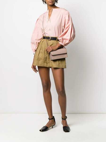 Genti plic Valentino Garavani Rockstud Pochette with chain POUDRE Femei (BM 18531034) 2