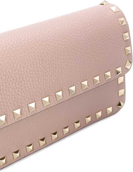 Genti plic Valentino Garavani Rockstud Pochette with chain POUDRE Femei (BM 18531034) 4