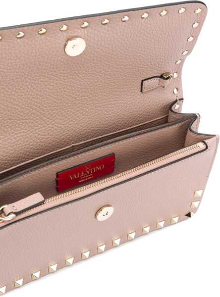 Genti plic Valentino Garavani Rockstud Pochette with chain POUDRE Femei (BM 18531034) 5