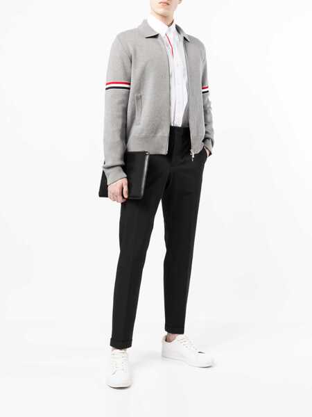 Bluze de trening Thom Browne Zip Sweatshirt LT GREY Barbati (BM 18531064) 2