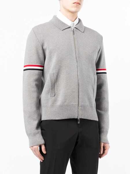 Bluze de trening Thom Browne Zip Sweatshirt LT GREY Barbati (BM 18531064) 3