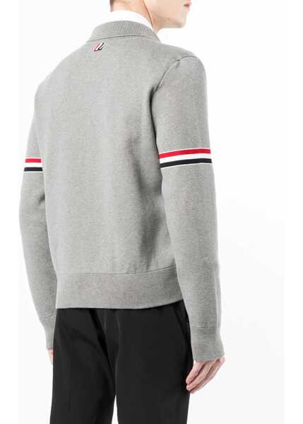 Bluze de trening Thom Browne Zip Sweatshirt LT GREY Barbati (BM 18531064) 4