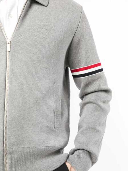 Bluze de trening Thom Browne Zip Sweatshirt LT GREY Barbati (BM 18531064) 5