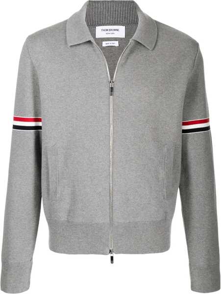 Bluze de trening Thom Browne Zip Sweatshirt LT GREY Barbati (BM 18531064) 1