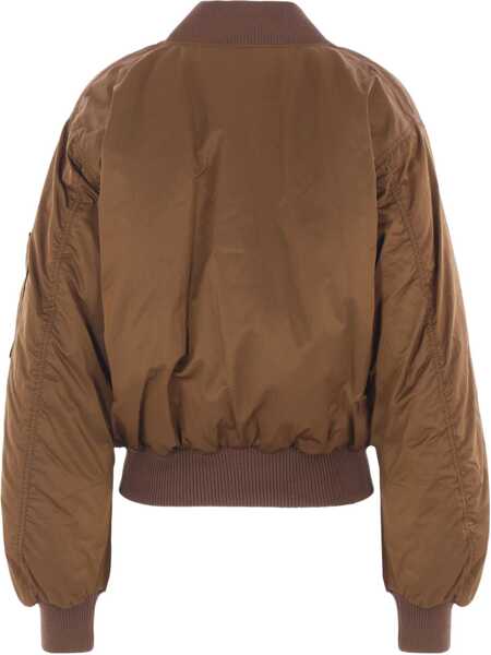 Bomber jacket Chloe Nylon Bomber Jacket AUTHENTIC BROWN Femei (BM 18531154) 2