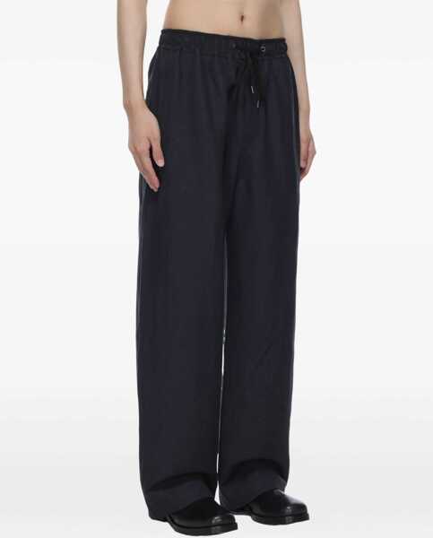 Pantaloni casual STUDIO NICHOLSON Pants With Elastic Waistband BLUE Barbati (BM 18531253) 4