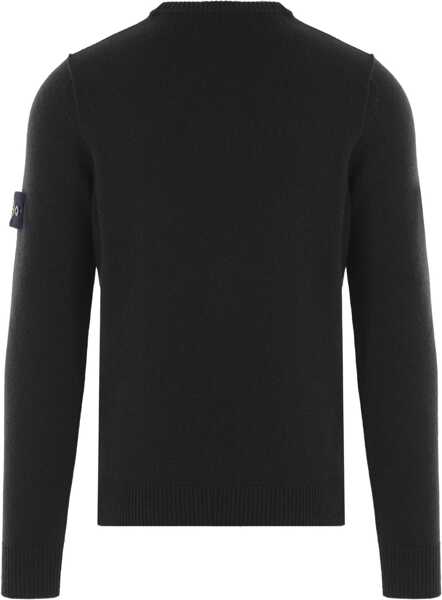 Pulovere casual Stone Island Wool Jersey. BLACK Barbati (BM 18531295) 2