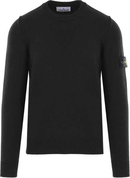 Pulovere casual Stone Island Wool Jersey. BLACK Barbati (BM 18531295) 1