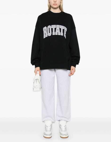 Bluze de trening ROTATE Birger Christensen Heavy Cotton Sweatshirt BLACK Femei (BM 18531298) 2