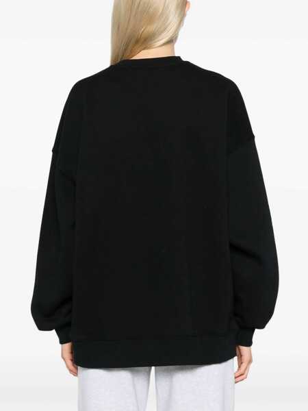 Bluze de trening ROTATE Birger Christensen Heavy Cotton Sweatshirt BLACK Femei (BM 18531298) 4