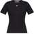Tory Burch Ribbed Cotton T-Shirt BLACK