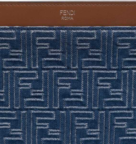 Genti de mana Fendi Flat Pouch Medium Ff DENIM Barbati (BM 18531379) 4