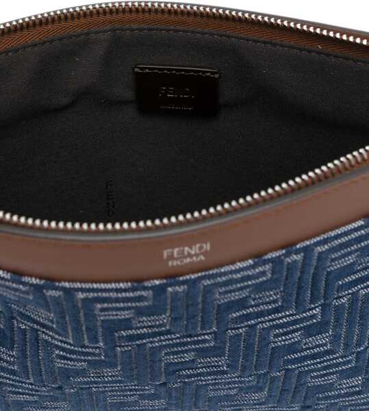 Genti de mana Fendi Flat Pouch Medium Ff DENIM Barbati (BM 18531379) 5
