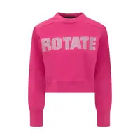 Pulovere Rotate Birger Christensen Pink Cotton-Wool Blend Shandy Jumper Femei
