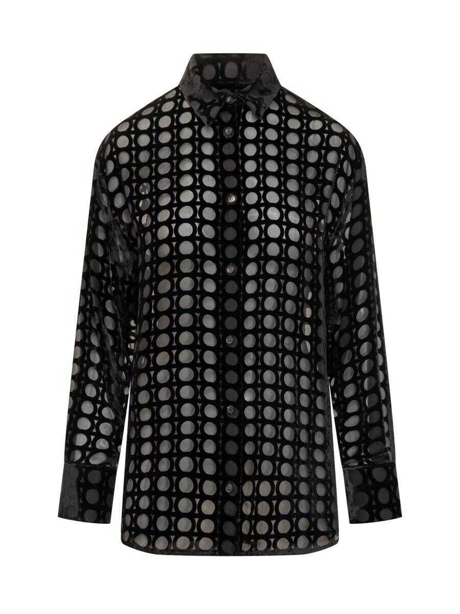 Camasi Salvatore Ferragamo Salvatore Ferragamo Ferragamo Shirt Black Femei (BM 18534831) 1