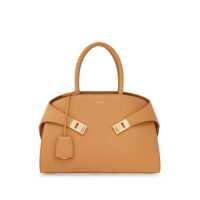Genti de mana Salvatore Ferragamo Hug Small Leahter Tote Bag Femei