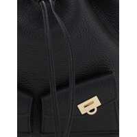 Genti de umar Salvatore Ferragamo Dama - Genti de umar Salvatore Ferragamo Black Crossbody Bag With Adjustable And Removable Shoulder Strap And One Top Flat Handle In Grained Leather Woman... (BM 18535119) - B-mall.ro