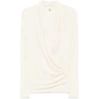 Topuri TOTÊME TOTEME Overlapped Jersey Top Clothing Femei