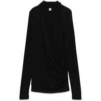 Topuri TOTÊME TOTEME Overlapped Jersey Top Clothing Femei
