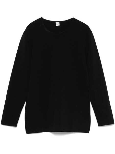 Camasi TOTME TOTEME Compact Knit Clothing Black Femei (BM 18535269) 1